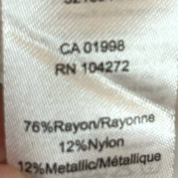 Gabby Isabella Camo Print Metallic Fringed Cardigan Size Small - Picture 11 of 11